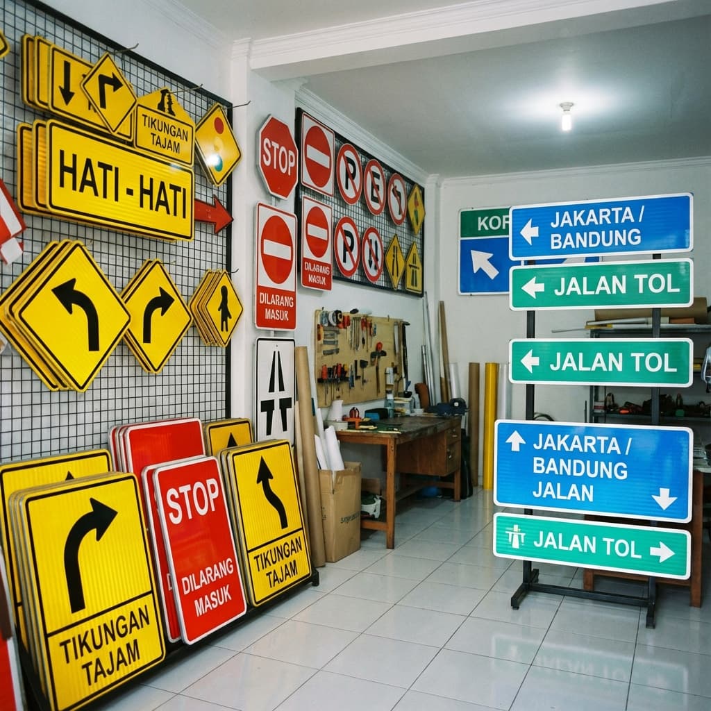 Pusat Jual Rambu Lalu Lintas Terlengkap & Berkualitas untuk Keamanan Jalan Raya di Berbagai Wilayah Indonesia